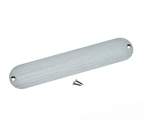 KAISH 32mm Metal Blank Control Plate No Hole Aluminum Anodized Tele Control Plate for FD Telecaster Silver