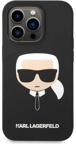Karl Lagerfeld KLHCP14XSLKHBK Hülle für iPhone 14 Pro Max 6,7 hardcase Schwarz Silicone Karl`s Head