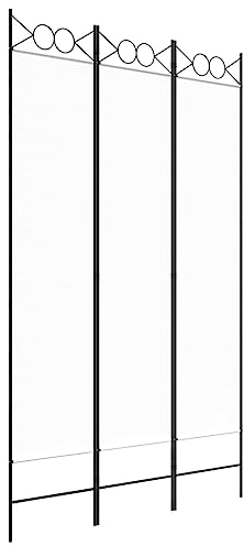 vidaXL Paravent 3-TLG. Raumtrenner Raumteiler Trennwand Umkleide Sichtschutz Spanische Wand Wohnzimmer Schlafzimmer Weiß 120x200cm Stoff