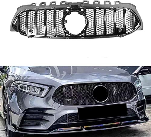 NLIVE Griglia Auto Nero per Mercedes-Benz Classe A W177 A200 A250 A35 AMG 2019 2020 2021 | Parti Auto Griglia