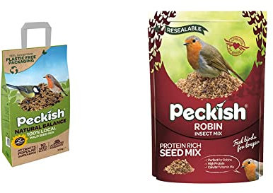 Peckish Natural Balance Seed Mix 3.5kg & Robin Bird Seed and Insect Mix, 2 kg