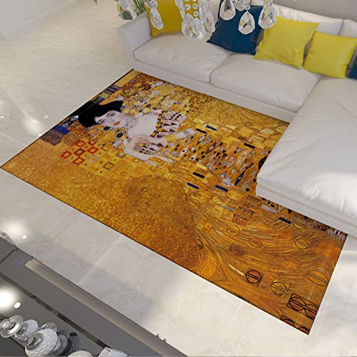 Wewoo Home Großer Teppich, Porträtmalerei Teppich, Gustav Klimt Klassische Gemälde Teppich, einzigartiges Geschenk für Kinderzimmer Spielzimmer Kinderzimmer Dekor 140x200cm
