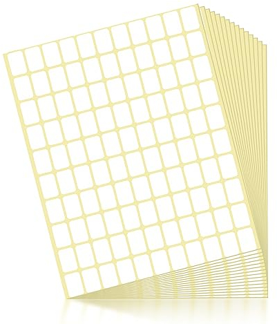 Fousenuk 1485 stück Etiketten Selbstklebend Weiß, Klebeetiketten zum Beschriften Universal 19 x 13 mm, Adressaufkleber Rechteckig für Aktenordner, Glasboxen, Schule, Büro, Küche, Marmelade