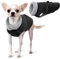PUMYPOREITY Hundemantel Winter, Wasserdicht Hundejacken Große Hunde Weste Winddicht Hundejacke Warm Fleece Haustier Bekleidung Reflektierend Winterjacken mit Leine Loch(Schwarz, S)