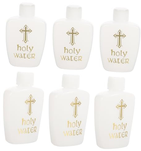 TOPPERFUN Exorzismus Weihwasserflasche Jesus Kreuz Weihwasserflasche 60ml Kunststoff Weihwasserflaschen Set