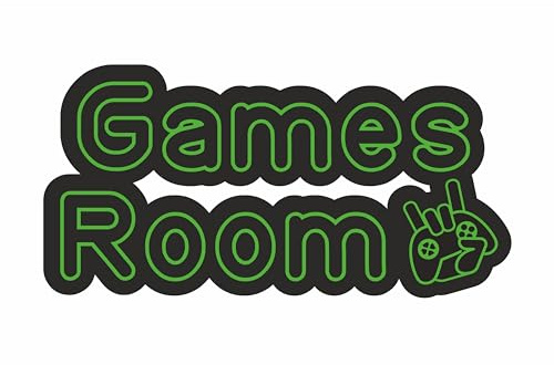 Green Games Room Kids Bedroom Door Sign - Unique Gift - Door Plaque, Girls/Boys, Decor, Kids Room, Gaming