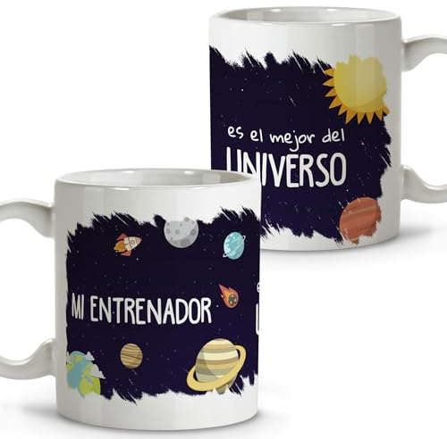 LolaPix Regalo entrenador futbol. Tazas de cafe originales. Regalo entrenador. Regalo entrenadora. Taza cerámica 330 ml.