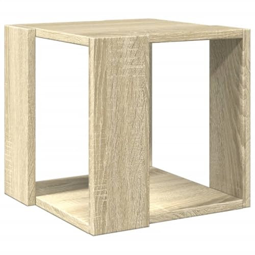 vidaXL Couchtisch, Beistelltisch mit Stauraum, Kaffeetisch Sofatisch für Wohnzimmer, Teetisch Tisch Wohnzimmertisch, Sonoma-Eiche Holzwerkstoff