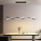 Mikeru Moderne LED Pendelleuchte 120cm, Schwarzes Dimmbares Esszimmerlicht mit Fernbedienung 10% bis 100% Helligkeit Einstellbar Wellenkronleuchter 3000K/4500K/6500K Esszimmer Lampe Hängend für Küch