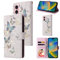UEEBAI Wallet Case for iPhone 16 6.1, PU Leather Phone Case Kickstand RFID Blocking Flip Case Card Slots Wrist Strap Relief Engraved Pattern Magnetic Closure Folio Case - Blue Butterfly