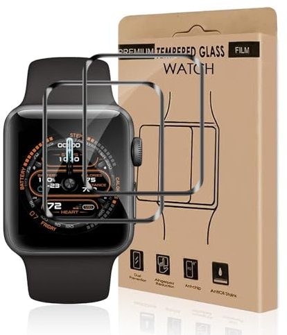 Carantee 2 Stück Schutzfolie für Panzerglas für Apple Watch Series 4/5/6/se/se 2 (44mm) Folie, Bruchsicher, HD Apple Watch 44mm Schutzglas, Keine Blasen, Frei von Staub Apple Watch 44mm Displayschutz
