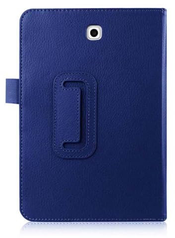 Huanghua Custodia sottile in pelle per Samsung Galaxy Tab S2 8.0 pollici 2015 (SM-T710 T713 T715 T719), supporto multi-angolo custodia a libro con penna stilo (blu)