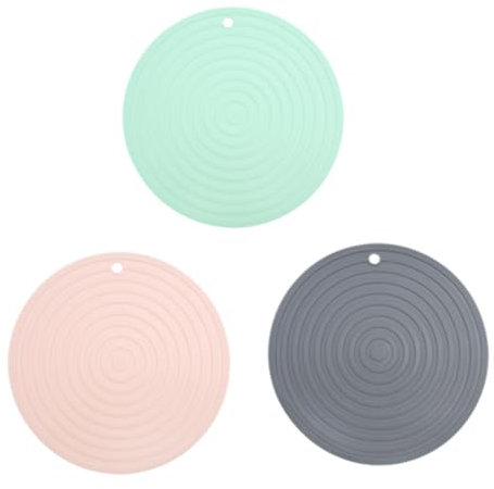 COLLBATH 3piezas Tapetes De Silicona para Cazuela Aislantes Salvamanteles Resistentes Al Calor Fácil De Limpiar