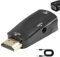 HDMI to VGA Adapter, Male HDMI to Female VGA Converter with 1080p 3.5mm Audio Jack Cable, HDMI VGA Adapter for Laptop Computer Projector HDTV Chromebook TV Box to Projector Displayer (Black)