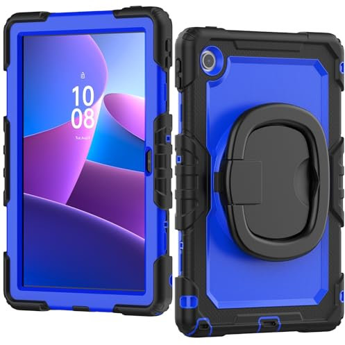 Fundas para tabletas Funda de silicona compatible con Lenovo Tab 10.1 (TB-311XU) / K10C TB311FU 2025 con protector de pantalla, resistente y de cuerpo completo con asa giratoria. Fundas para tabletas(