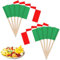 NJCXOLA 100 pezzi 3.5x2.5 cm Bandiera a stuzzicadenti a Italiane bandiera della stamina per la festa della festa nazionale, festa, parate, giochi di calcio, decorazioni per bar