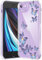 CASBST Compatible with iPhone SE/8/7 Case, Clear Case with Cute Butterfly Pattern Design for Girls Women, Slim Soft TPU Shockproof Protective Aesthetic Phone Cover for iPhone SE/8/7 (Purple Butterfly)