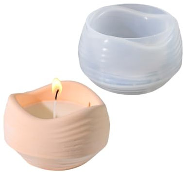 Silikon-Kerzenhalter-Formen, symmetrische Kerzen, Tassen, Pflanzgefäß, Kerzenglas, Form für Handherstellung