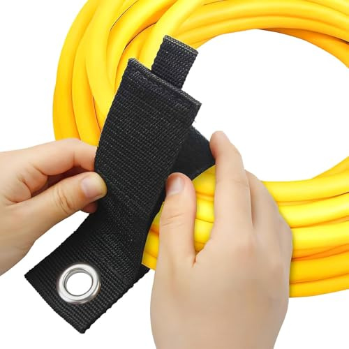 Kabel Organizer Kabelriemen, Hochleistungs-Aufbewahrungsgurte, Verstellbare Kabelhalter Kabelbinder für Verlängerungskabel, Schläuche, Seile, Keller, Werkstatt, Wohnmobil(6L, 2XL)(8er-Packs)