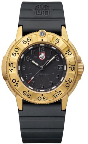 Luminox Navy Seal Foundation 3221 Gold Color Edition Herrenuhr – 43mm IP-Edelstahl, 200m wasserdicht, Saphirglas, Swiss Made – Robust & Auffällig