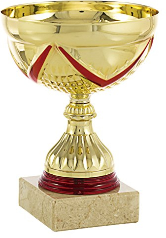 PALLART 7117 – 1 Trophäe Sport mit Band Design, Gold, Einheitsgröße