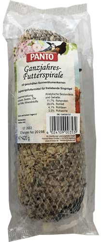 Panto Wildvogelfutter, Ganzjahresfutterspirale 420 g, 6er Pack (6 x 420 g)
