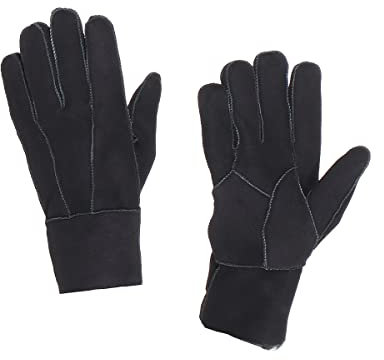 Harrys-Collection Damen Herren Handschuh aus Echtem Lammfell, Farben:dunkelgrau, Handschuhgröße:XXL