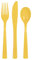 Unique UK 39495 Plastic Cutlery Set, Yellow, Pack of 18
