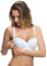 Selente My Secret sbh04 Reggiseno per Allattamento (Made in EU) con Pratica Chiusura a Clip, Bianco Imbottito Pizzo, 2E
