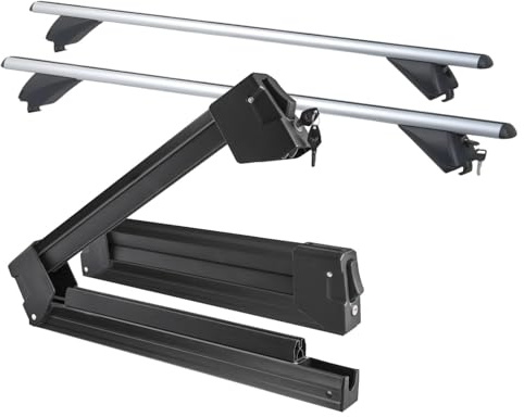 Skiträger ausziehbar + Alu Dachträger RB003 kompatibel mit Seat Ateca (5Türer) ab 2016