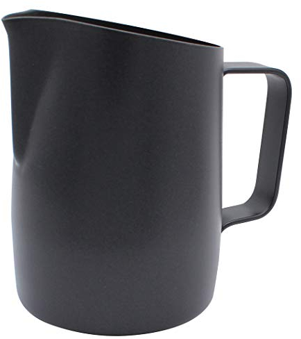 Zoohot Bricco da Latte in Acciaio Inox 420ml / 14.78 oz Lattiera Tazza di Latte Lanciatore di Latte (Nero)