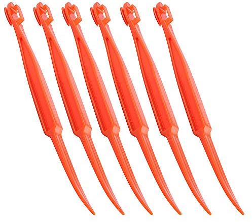 Xloey Orangenschäler, 6 Stück, Kunststoff, einfacher Schneider und Schäler, Öffner, Küchenzubehör, Messer, Kochwerkzeug