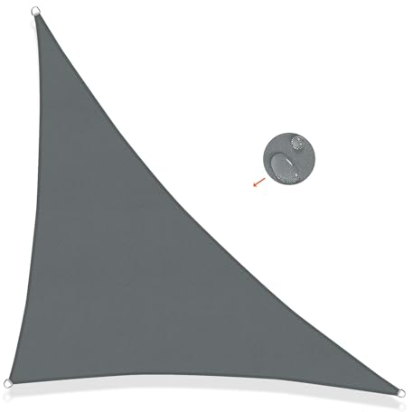 SUNNY GUARD Voile d'ombrage Triangulaire 3x3x4.25m Imperméable Toile Ombrage UV Protection pour Patio Jardin, Terrasse, Extérieur, Balcon,Gris Anthracite