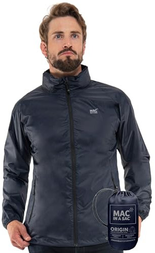 Mac in a Sac - Origin II - Waterproof Packable Jacket for Men & Women - Navy - XS