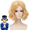 Anime One Piece Sabo Cosplay Perücke 30cm Golden Curly Hitzebeständigkeit Faser Synthetische Pelucas Kostüm Perücken ALS