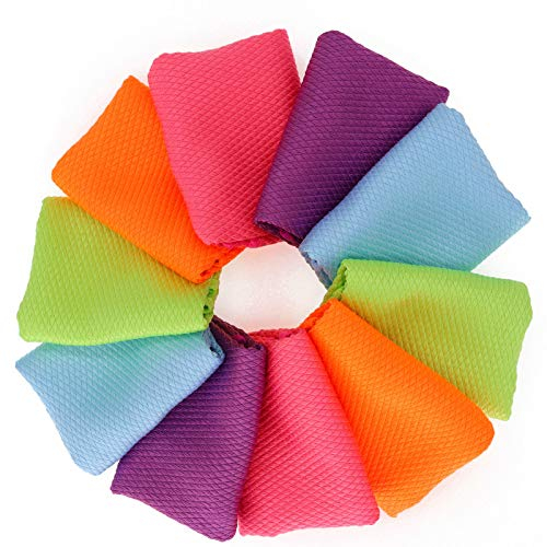 CZandCZ Mikrofasertücher Putzlappen,Allzweck-Reinigungstücher,Wiederverwendbar, Langlebige Absorbierende Reinigungstuch, für Fenster, Auto, Spiegel, Edelstahl Polieren Verwendet (30x30cm(10 Stücke))
