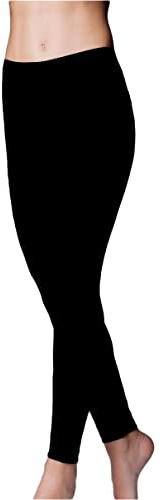 JADEA - Leggings Donna Lungo in Morbido Cotone Elasticizzato 4265- Colori Bianco Nero Grigio Blu