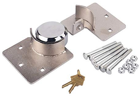 Van Lock Heavy Duty Van Door Lock Door Security Padlock Round Lock Van Garage Shed Hasp Set Lock Best Used for Storage Units, Sheds, Garages and Trailers, 2 Keys, 4.5mm Base