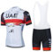 SGCIKER 2022 Herren Pro Team UAE Radtrikot Set, Kurzarm Fahrrad bekleidung Lätzchen Kurzsets Gel Pad（2XL