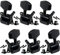 MEETOOT Stimmgerät, halbgeschlossen, 3 l, 3 R, Saiten-Stimmgerät, für E-Gitarre oder Akustikgitarre, Schwarz, 6 Stück
