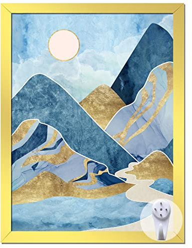 keibiubu Goldener Bilderrahmen, 22,9 x 30,5 cm, Bilderrahmen für Foto, Poster, Leinwand, Zertifikat, Dokumentenanzeige, horizontal oder vertikal hochtransparent, Wandgalerie (Größe 22,9 x 30,5 cm)
