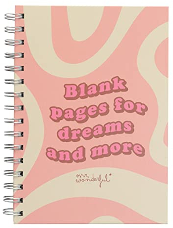 Mr. Wonderful A5 notebook Blank pages for dreams and more