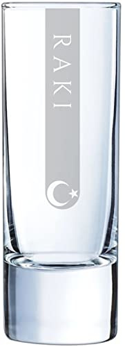Raki Gläser 6cl 6x | 5 Größen verfügbar 6cl 6er Set | Spülmaschinenfest | Rakiglas mit Gravur 6 Stück