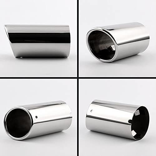 Endschalldämpfer Auspuffrohr Ausgangsabdeckung Für A-UDI A1 A3 A4 Verchromung Edelstahl Auto Auspuff Tip Pipes Covers 2Pcs/Set (Farbe : 1 UK)