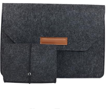 VOANZO 13-13,3 Zoll Laptop Sleeve Bag Filz Laptoptasche mit extra Aufbewahrungstasche Ultra Light Slim Notebook Computer Tablet Case Cover Aktentasche Schwarz