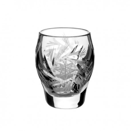 CRISTALICA Schnapsglas Wodkaglas Schleuderstern 40ml Bleikristall Likörglas Shot Stamper
