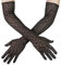 Luwint Extra lange Netz-Handschuhe, Leopardenmuster, 53,3 cm über Ellenbogen, Seide, durchscheinend, Sonnenschutzhandschuhe für Opernparty, Kostüm, Hochzeit, Kaffee, Over Elbow