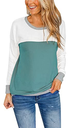 NNGOTD Pullover Damen Polo Sweatshirt Damen ohne Kapuze blau Damen Hoodie Oversize blau Piraten Jacke Damen Marc Aurel Damen Mantel Damen Basic Langarmshirt Baumwolle weihnachtsmann Damenoberteile