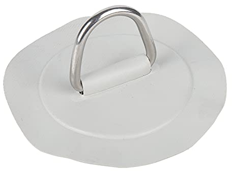 Yosoo Health Gear 6-Zoll-D-Ring-Pad-Patch, PVC-Edelstahl-D-Ring für Schlauchboot, Kreisförmiges Floß, Kajak, Sup, Beiboot, Deck, Surfbrett, Paddle-Board-Zubehör, Kanu