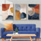3er Set Poster Bohemian Poster Set Aesthetic Pflanze Bilder Moderne Abstrakt Kunst Wandbilder Boho Deko Bilder,Ohne Rahmen (Poster-03,50x70cm*3Pcs)